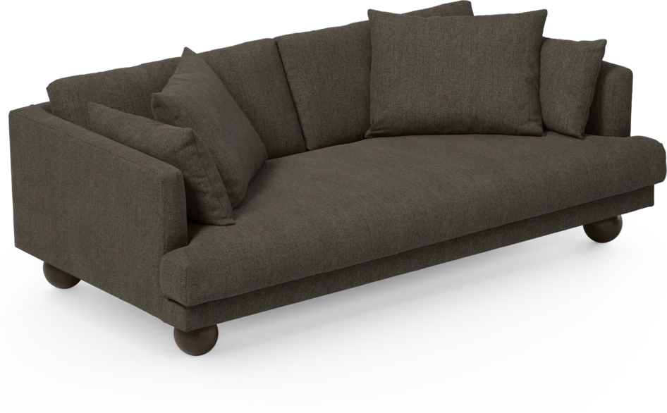 Harper - 3-sits soffa, hel dyna - Brun