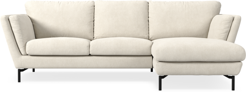 Madison Lux - 2-sits soffa med schäslong höger - Vit