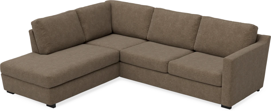 Friday - 2,5-sits soffa med divan vänster - Brun