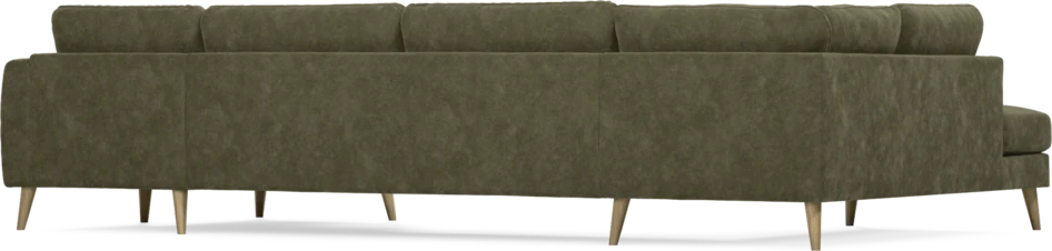 Bridge - 3-sits soffa med divan vänster och schäslong höger - Grön