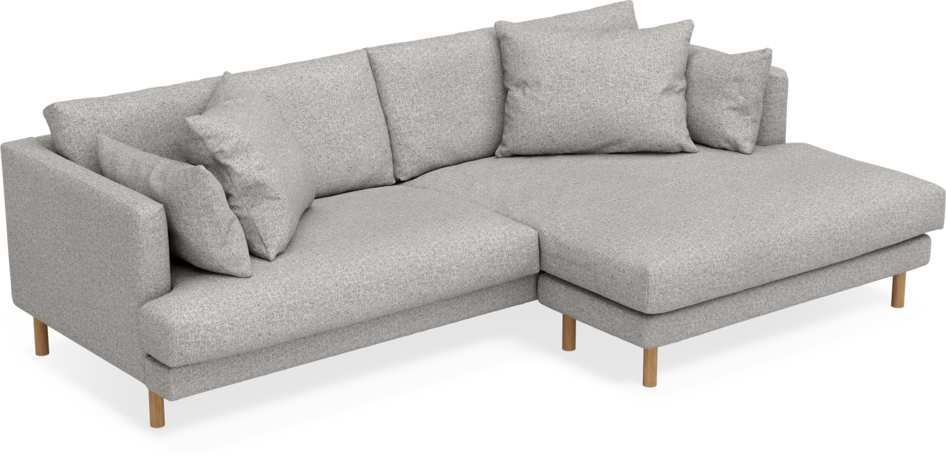 Harper - 4-sits med schäslong XL höger - Vit