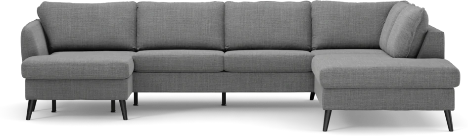 County - 3-sits soffa med schäslong vänster och divan höger - Grå