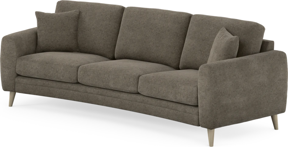 Eden - 3-sits soffa svängd - Brun