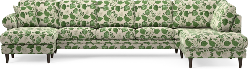 Eden - 3-sits soffa med schäslong vänster och divan höger - Flerfärgad