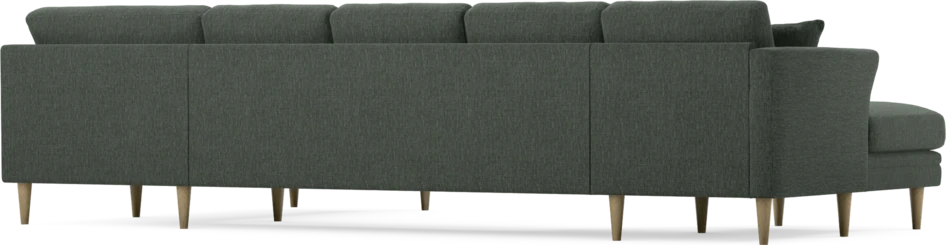 Eden - 3-sits soffa med schäslong vänster och divan höger - Grön