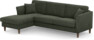 Eden - 2,5-sits soffa med schäslong - Grön