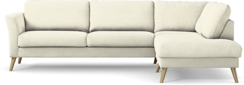 Bridge - 3-sits soffa med divan höger - Vit