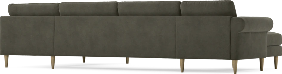 Bridge - 3-sits soffa med schäslong vänster och divan höger - Grå