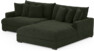 Rossi - 2-sits soffa med schäslong XL höger - Grön
