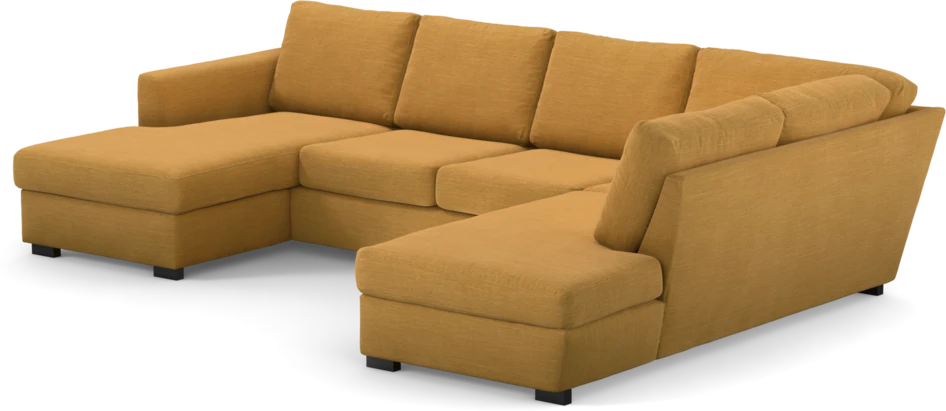 Friday - 3-sits soffa med schäslong vänster och divan höger - Gul