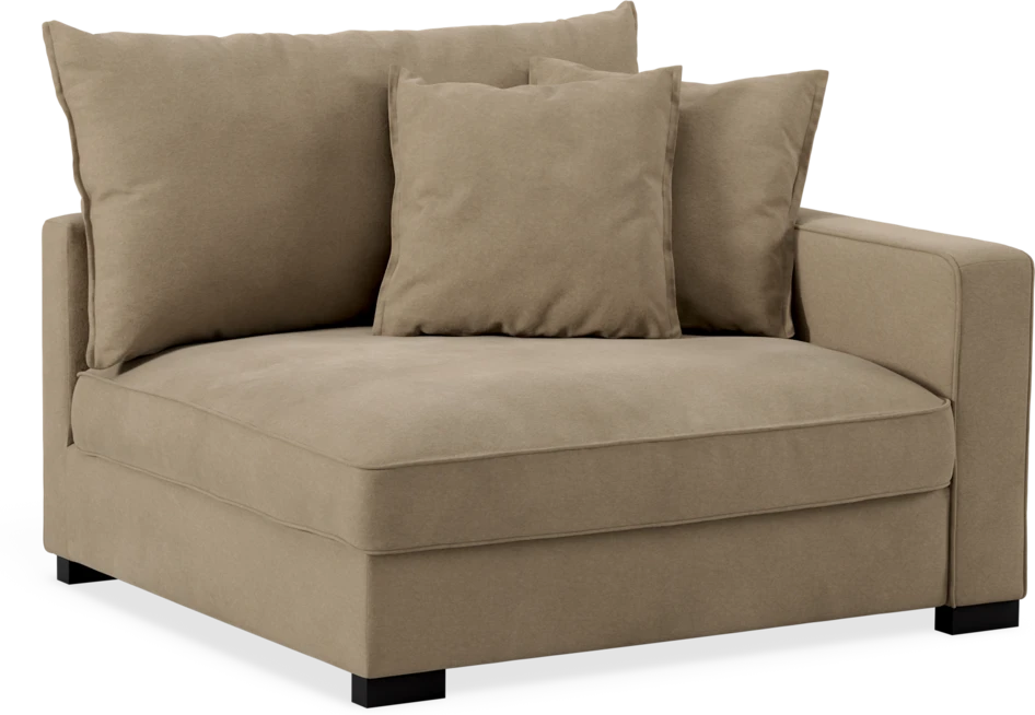 Rossi - 1,5-sits med armstöd höger - Beige