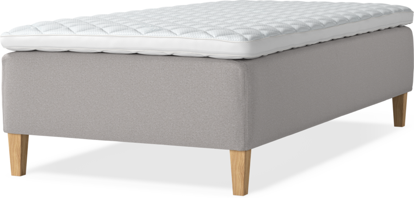 Delux Dream - Ramsäng, enkelsäng med bäddmadrass - Grå