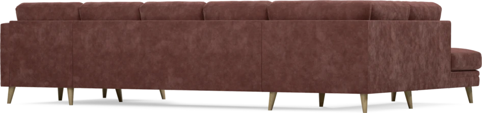 Eden - 3-sits soffa med divan vänster och schäslong höger - Röd