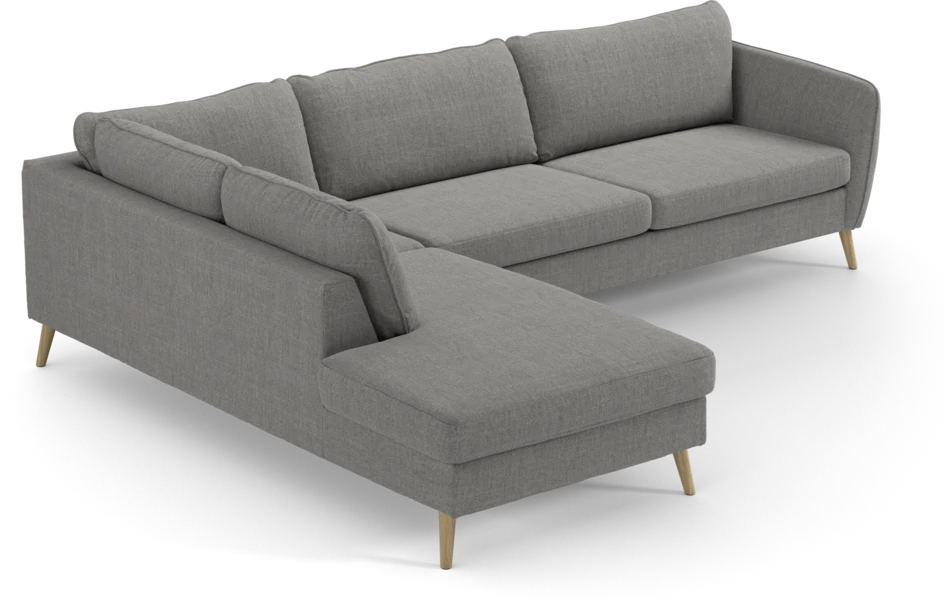 County - 2,5-sits soffa med divan vänster - Grå