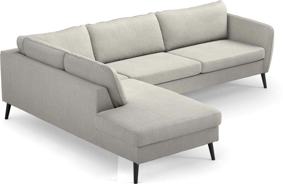 County - 2,5-sits soffa med divan vänster - Grå