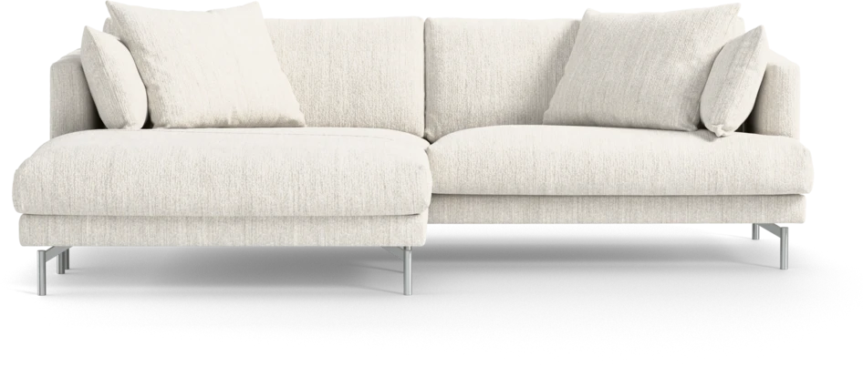 Harper - 4-sits med schäslong XL vänster - Vit