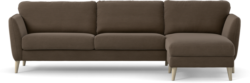 Bridge - 3-sits soffa med schäslong höger - Brun