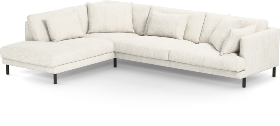 Harper - 3-sits soffa med divan vänster - Vit