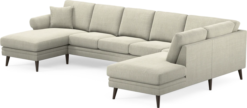 Eden - 3-sits soffa med schäslong vänster och divan höger - Beige