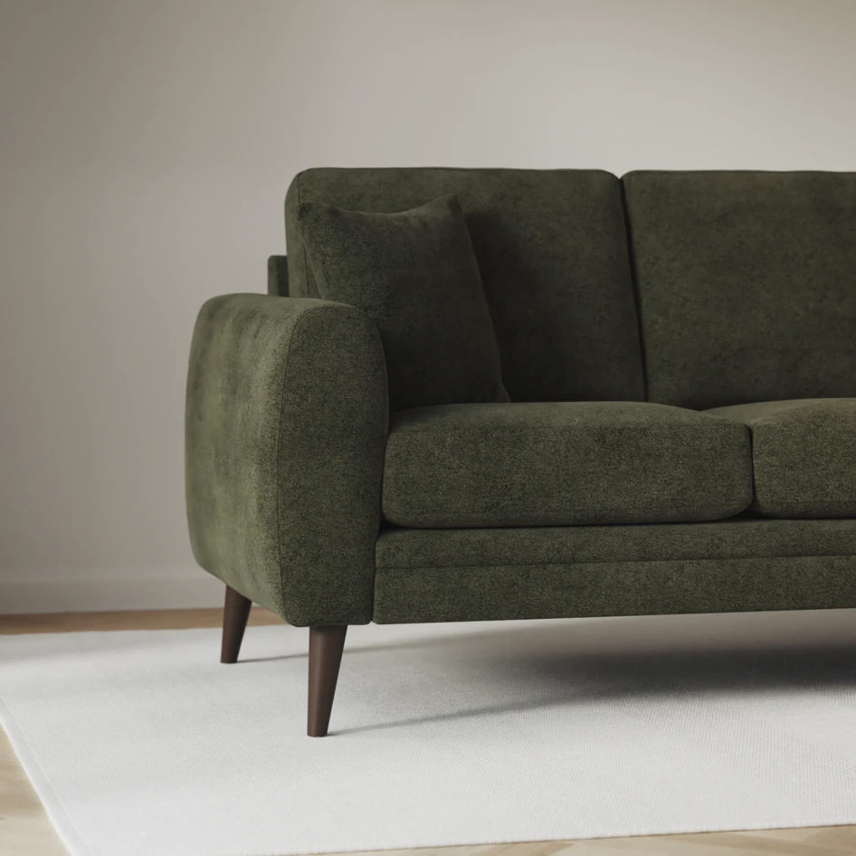 Eden - 3-sits soffa med divan vänster och schäslong höger - Grön