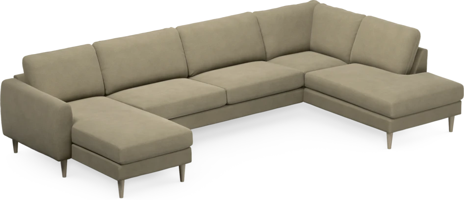 Bridge - 3-sits soffa med schäslong vänster och divan höger - Beige