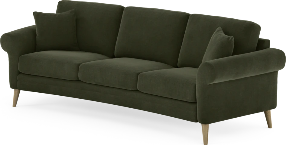Eden - 3-sits soffa svängd - Grön