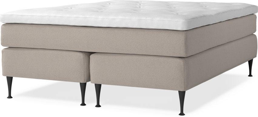 Delux Sense - Kontinentalsäng, dubbelsäng med bäddmadrass - Beige