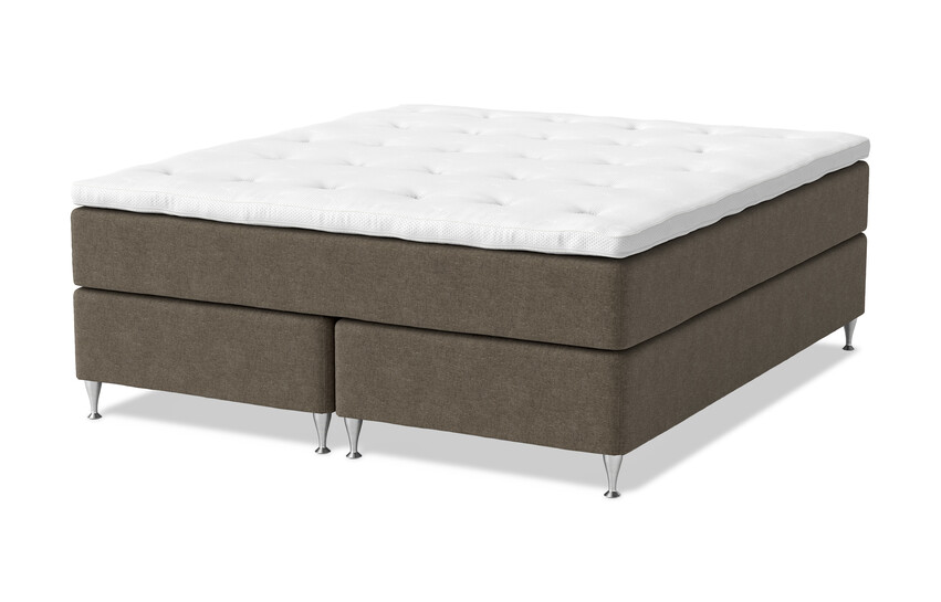 Dream Delux - Kontinentalsäng, dubbelsäng med bäddmadrass Sleep Delux vit - Brun