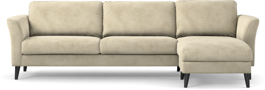 Bridge - 3-sits soffa med schäslong höger - Beige