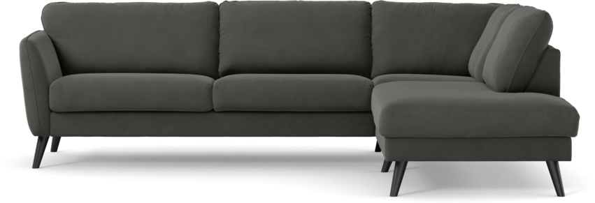 Bridge - 3-sits soffa med divan höger - Grå