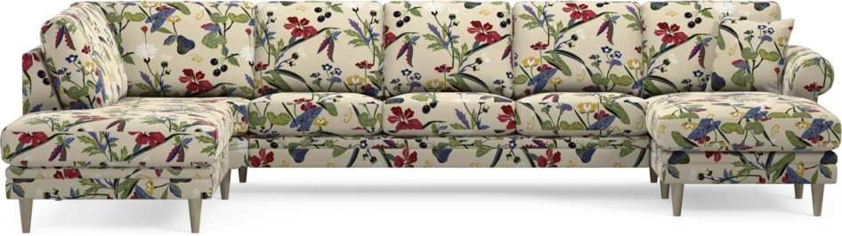 Eden - 3-sits soffa med divan vänster och schäslong höger - Flerfärgad