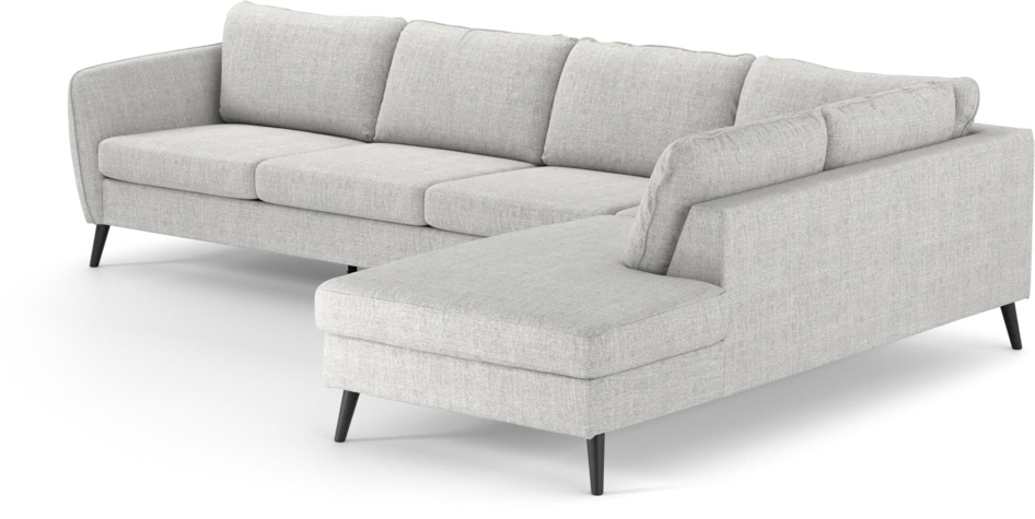 County - 3-sits soffa med divan höger - Grå