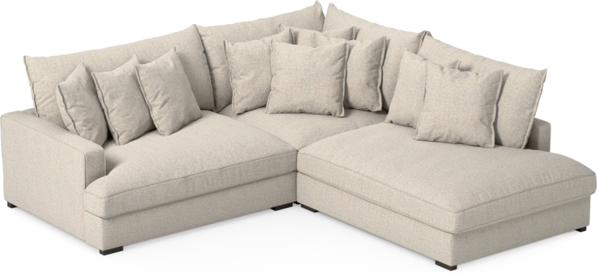 Rossi - 2-sits soffa med divan höger - Beige