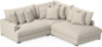 Rossi - 2-sits soffa med divan höger - Beige