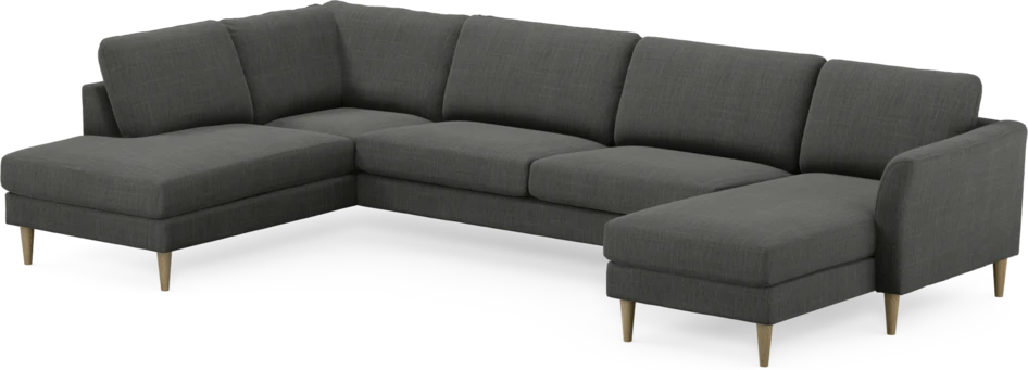 Bridge - 3-sits soffa med divan vänster och schäslong höger - Grå