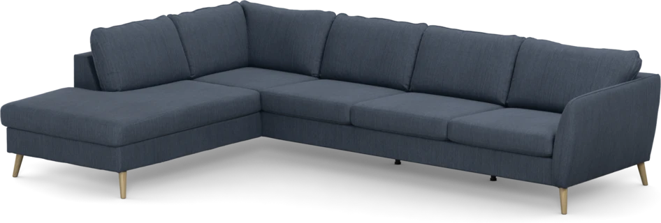 County - 3-sits soffa med divan vänster - Blå