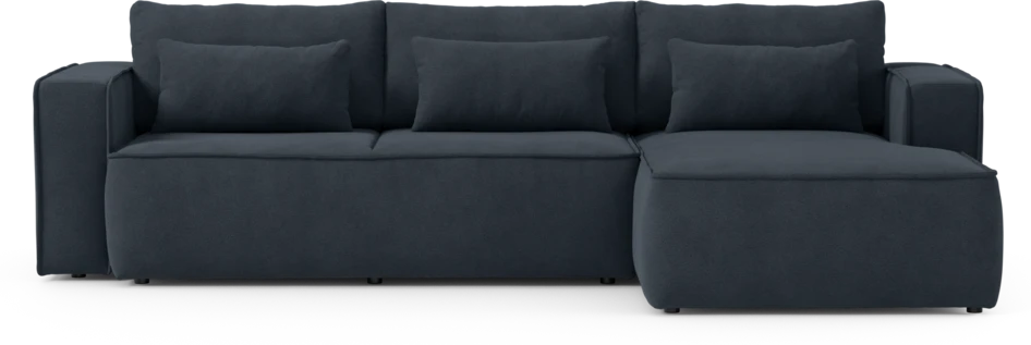 Ide - Bäddsoffa 3-sits med schäslong höger - Blå