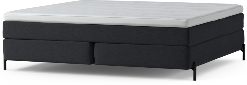 Delux Sense - Kontinentalsäng, dubbelsäng med bäddmadrass och sängben