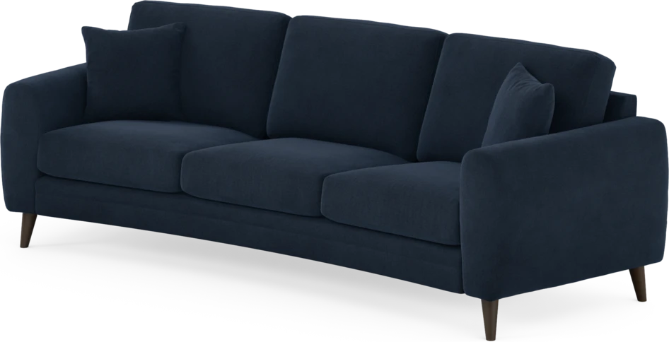 Eden - 3-sits soffa svängd - Blå