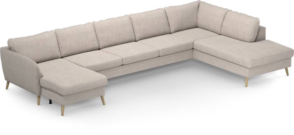 County - 4-sits soffa med schäslong vänster och divan höger - Beige
