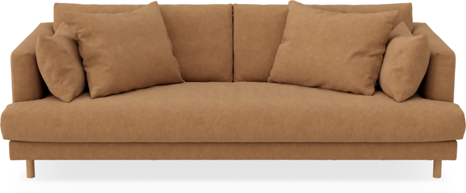 Harper - 3-sits soffa, hel dyna - Gul