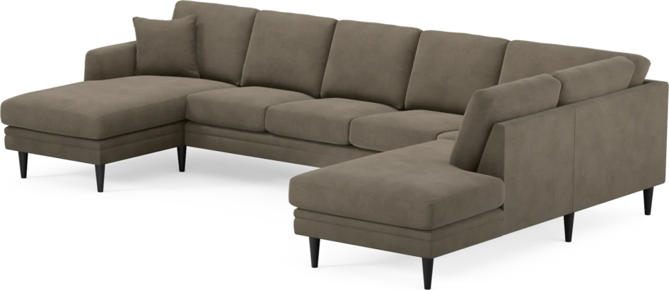 Eden - 3-sits soffa med schäslong vänster och divan höger - Beige