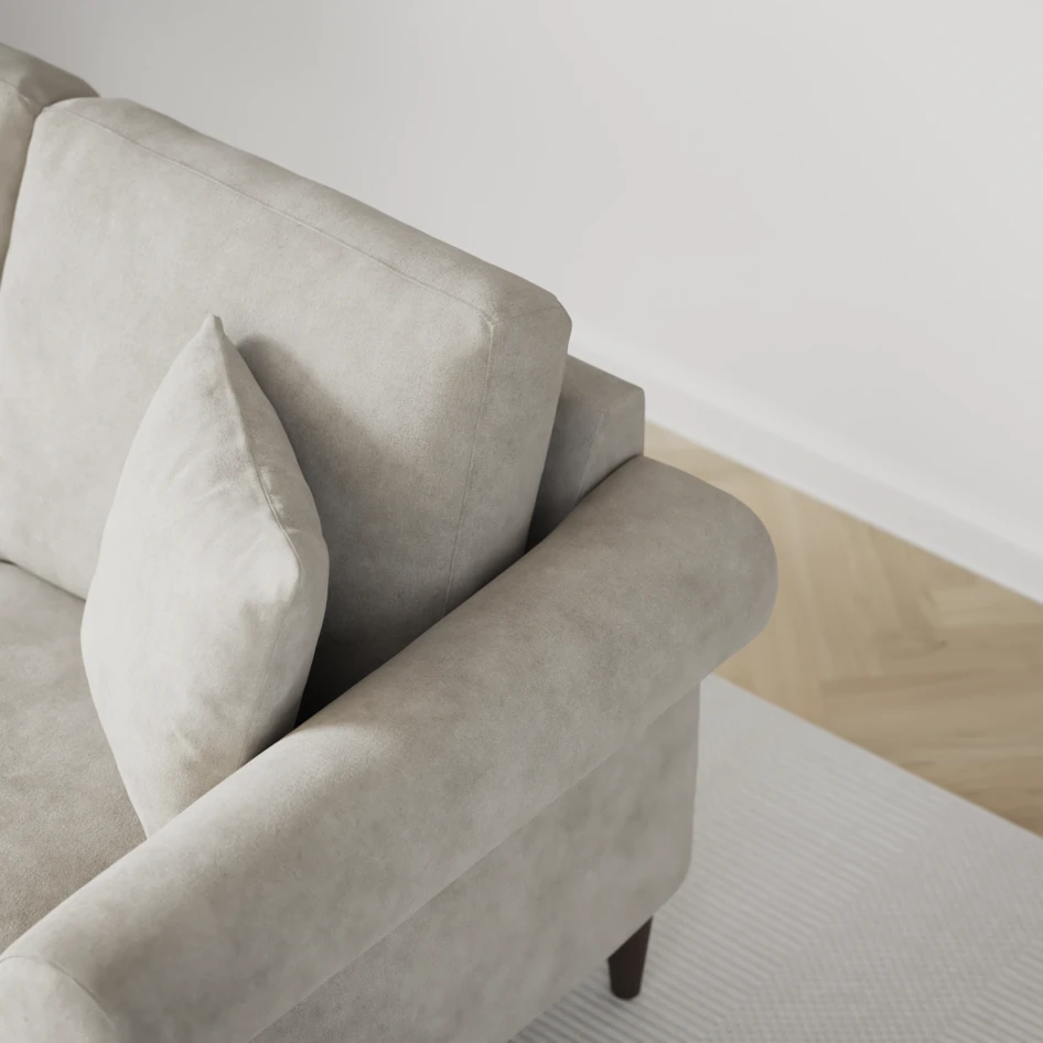 Eden - 3-sits soffa svängd - Grå