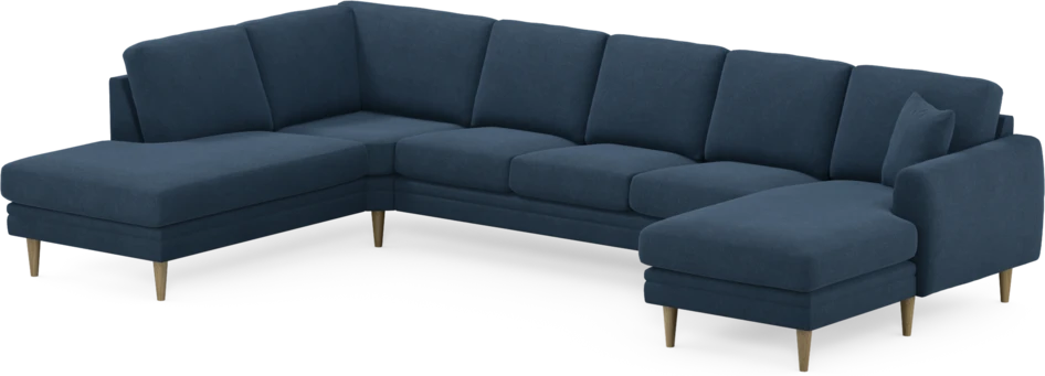 Eden - 3-sits soffa med divan vänster och schäslong höger - Blå