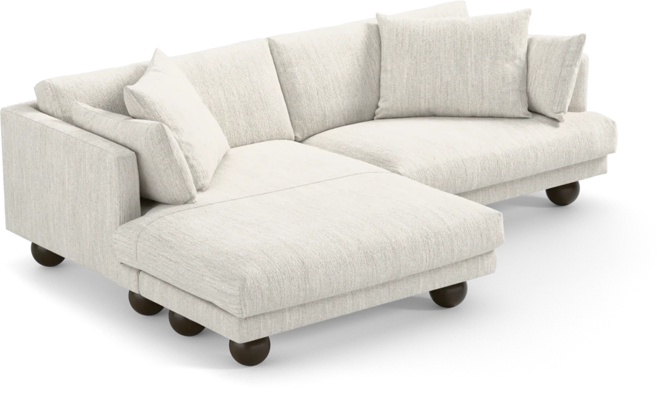 Harper - 4-sits med schäslong XL vänster - Vit