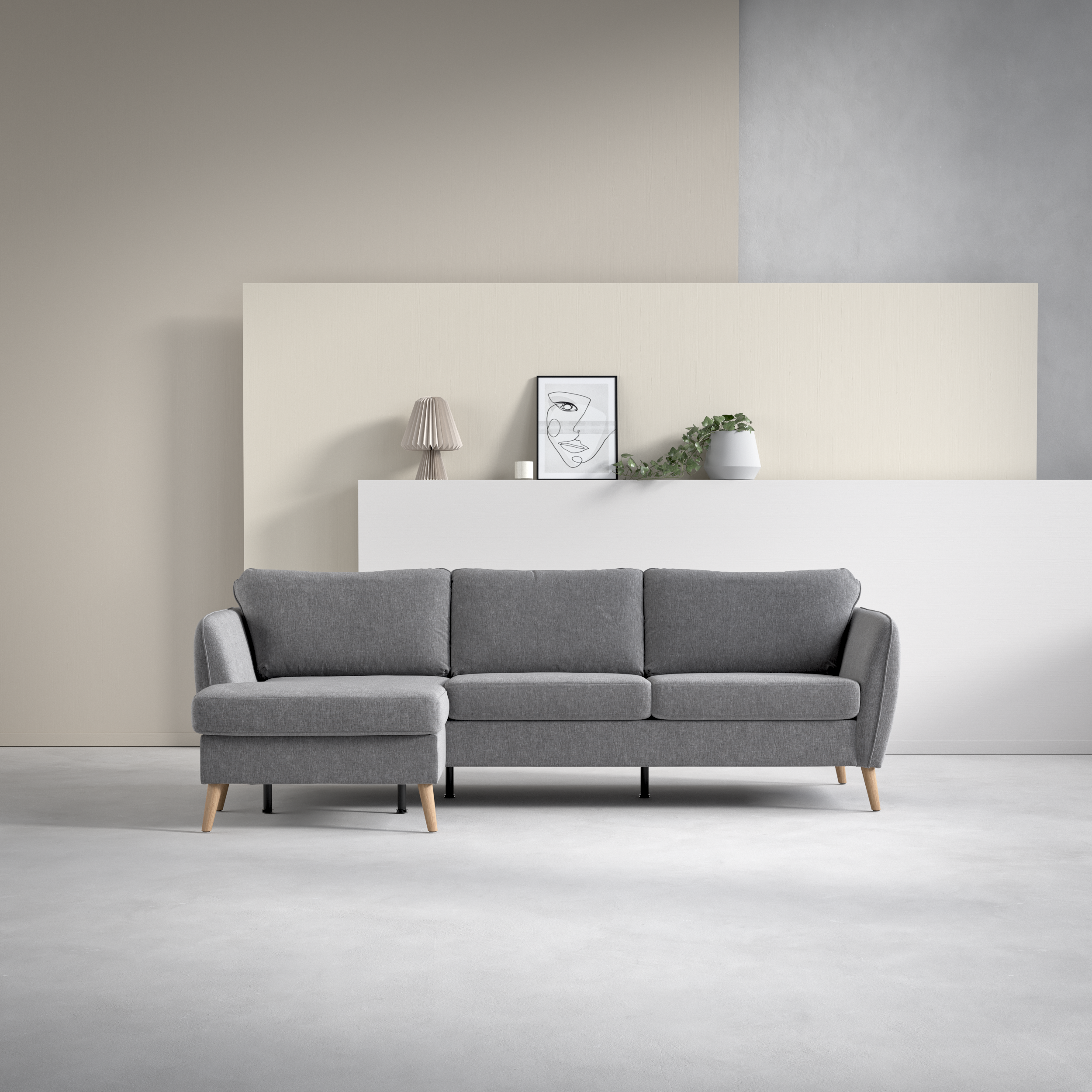 County - 3-sits soffa med flyttbar schäslong - inspiration