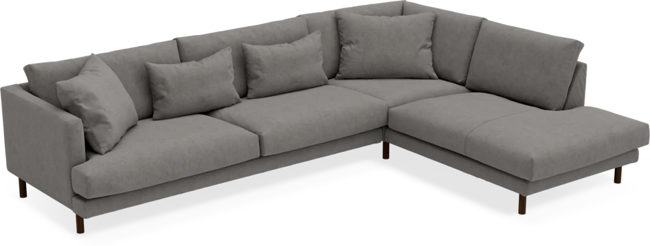 Harper - 3-sits soffa med divan höger - Grå
