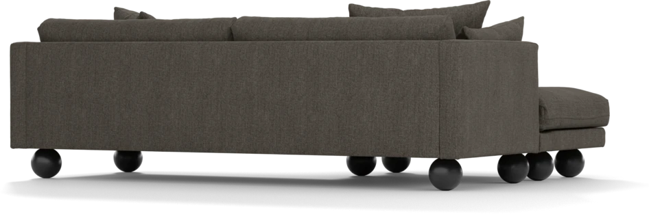 Harper - 4-sits med schäslong XL vänster - Brun
