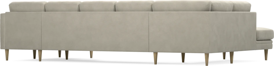 Eden - 3-sits soffa med divan vänster och schäslong höger - Brun