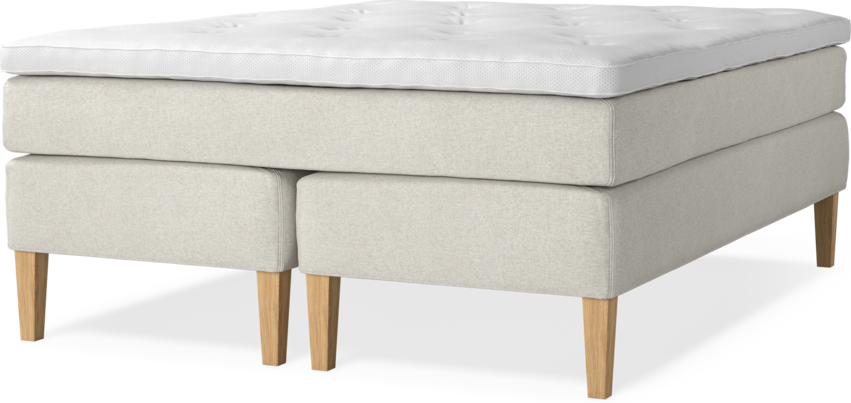 Delux Sense - Kontinentalsäng, dubbelsäng med bäddmadrass - Beige